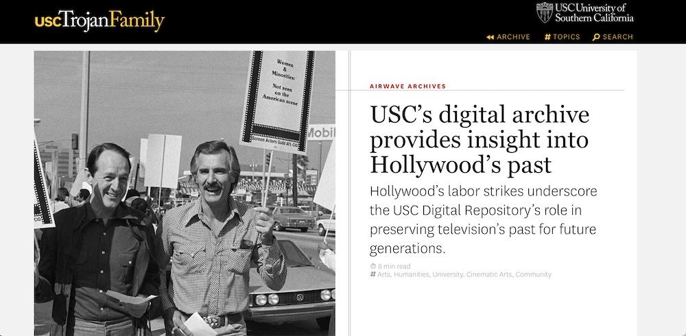 USC's digital archive provides insight into Hollywood's past