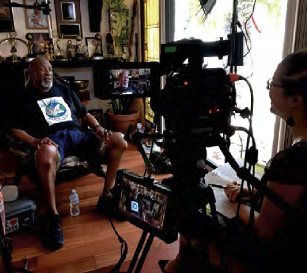 Louis Gossett, Jr being interviewed by Jenni Matz for The Interviews